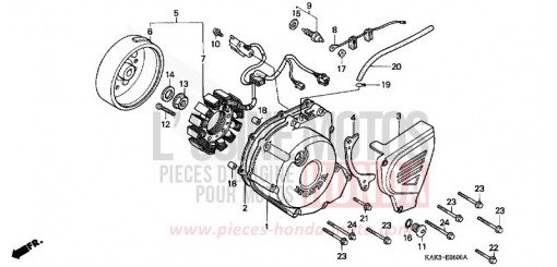 PANNEAU CARTER-MOTEUR G. CRM125RP de 1993